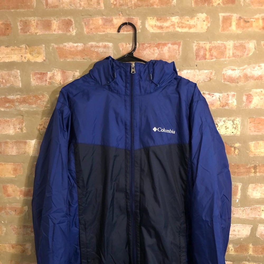 Blue Columbia Interchange Jacket - Zip-Out Fleece Liner